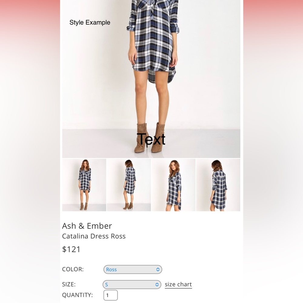 Ash & Ember Two Pocket Catalina Plaid Dress Shirt.  GUC.